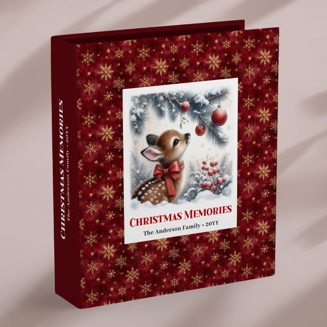 Classeur Charming Baby Fawn Snowy Forest Personalized Album (Charming Baby Fawn Snowy Forest Personalized Album)