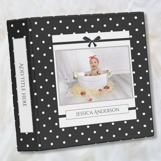 Classeur Charming Black White Photo Baby Memory (Créateur téléchargé)