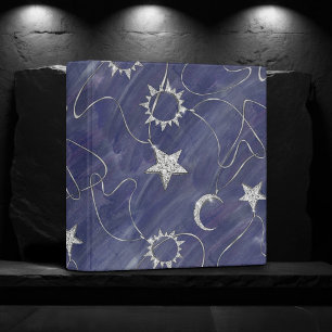 Classeur Charming mystique Étoiles de lune d'argent Sun A
