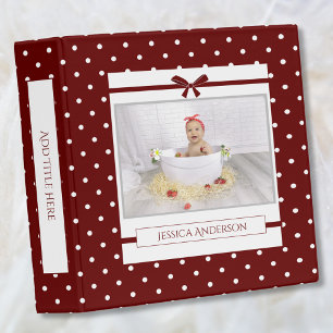 Classeur Charming Red White Photo Mémoire bébé