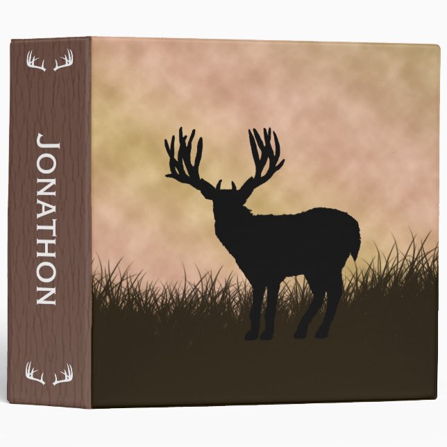 Classeur Chasse aux cerfs rustique (Devant/Côté)