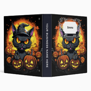 Classeur Chat à sorcière Éffrayant Halloween