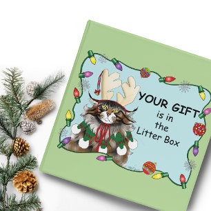 Classeur Chat cadeau de Noël Green Funny
