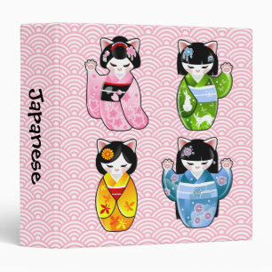 Classeur Chat chanceux japonais de Kokeshi Maneki Neko