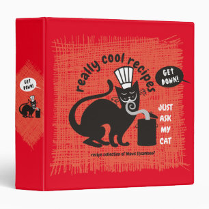 Classeur Chat chef bad kitty recette personnalisée livre de