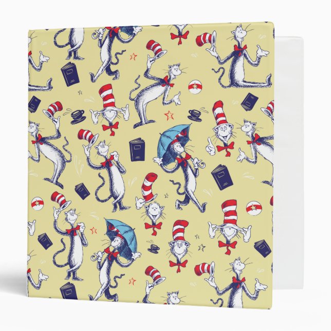 Classeur Chat Dans Le Casquette | Motif jaune (Devant/Intérieur)