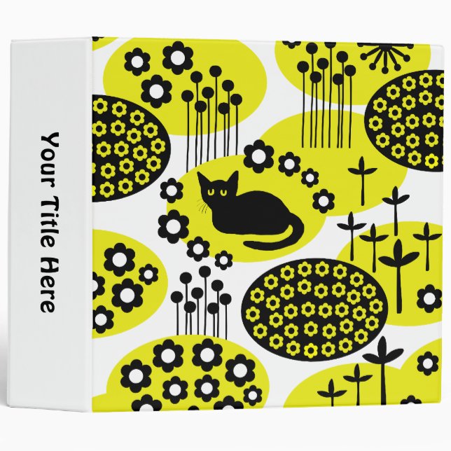 Classeur Chat dans un jardin (Devant/Côté)