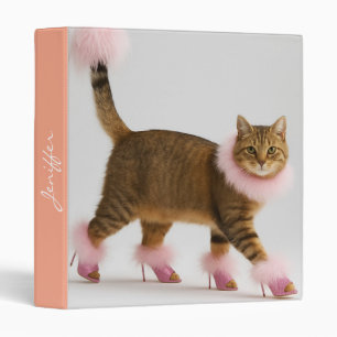 Classeur Chat de Style en Talons Roses et Glamour Douill