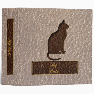 Classeur Chat en cuir doux