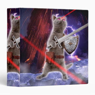 Classeur Chat guerrier avec lasers de l'oeil