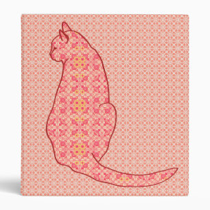 Classeur Chat japonais - Coral Orange Batik