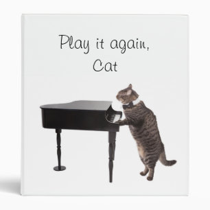 Classeur Chat jouant le piano