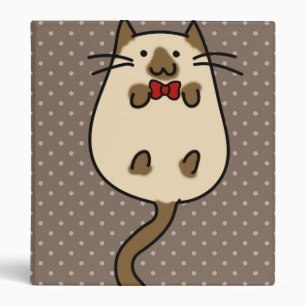 Classeur Chat mignon avec la cravate d'arc