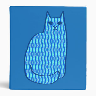 Classeur Chat moderne du milieu du siècle, Cobalt et Bleu c