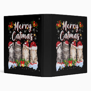 Classeur Chat Noël Santa Hat Funny Joyeux Noël