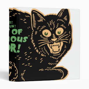 Classeur Chat noir d'Halloween Vintage