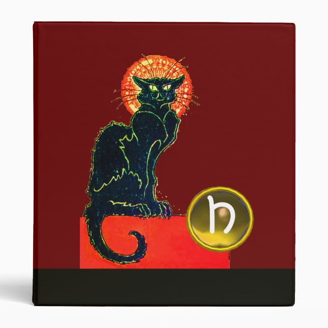 CLASSEUR CHAT NOIR HALLOWEEN PARTY MONOGRAM (Devant)