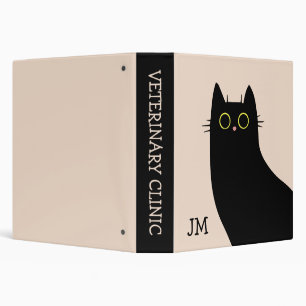 Classeur Chat noir mignon dans le style Mid Century