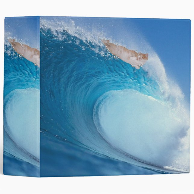 Classeur Chat surfant (Devant/Côté)