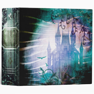 Classeur Château assez bleu de jardin d'imaginaire de cont