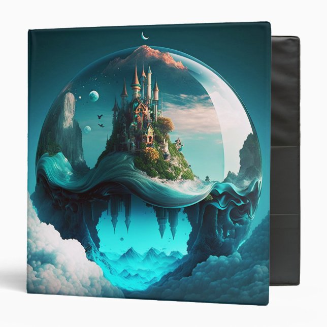 Classeur Château Dans Crystal Ball (Devant/Intérieur)