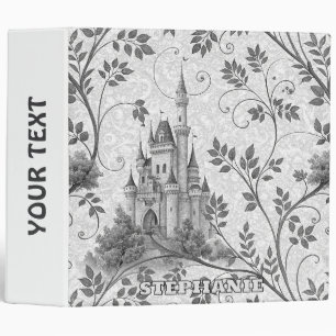 Classeur Château de la Fairytale en Niveaux de gris avec fr