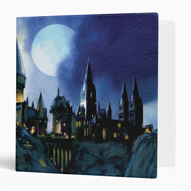Classeur Château Harry Potter | Hogwarts à la nuit (Devant/Intérieur)