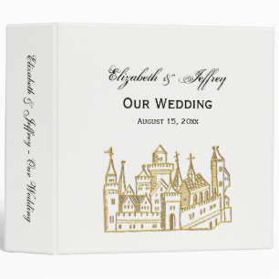 Classeur Château héraldique vintage #2 Crest Faux Gold