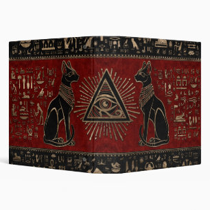 Classeur Chats égyptiens et oeil de Horus