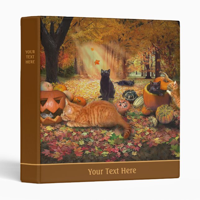 Classeur Chats en automne (Devant/Côté)