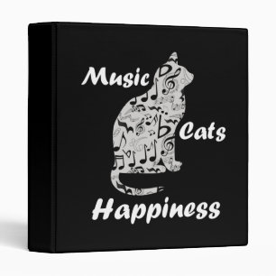 Classeur Chats Musique Bonheur - Citation Amoureux Musicien