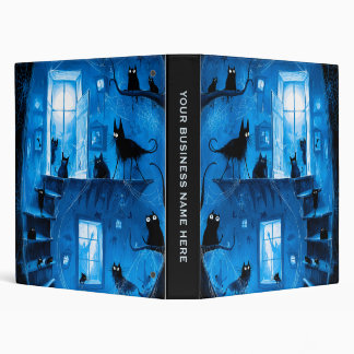 Classeur Chats noirs gothiques fantaisistes d'Halloween eff