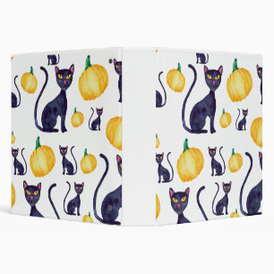 Classeur Chats Noirs Halloween Et Design Citrouille Orange