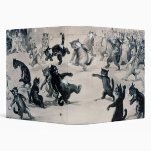 Classeur Chats Snowball Combat, Louis Wain