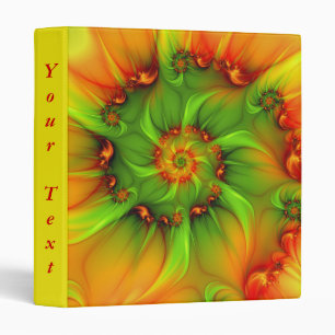 Classeur Chaud Été Vert Orange Coloré Fractage Texte