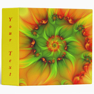 Classeur Chaud Été Vert Orange Coloré Fractage Texte