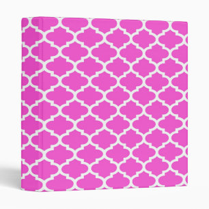 Classeur Chaud rose blanc marocain Quatrefoil Trellis Motif