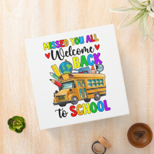 Classeur Chauffeur de bus de rentrée des classes