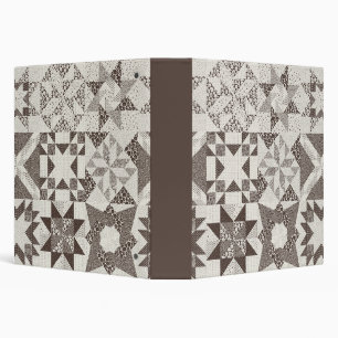 Classeur Cheater Traditionnel Patchwork Stars Quilt Black