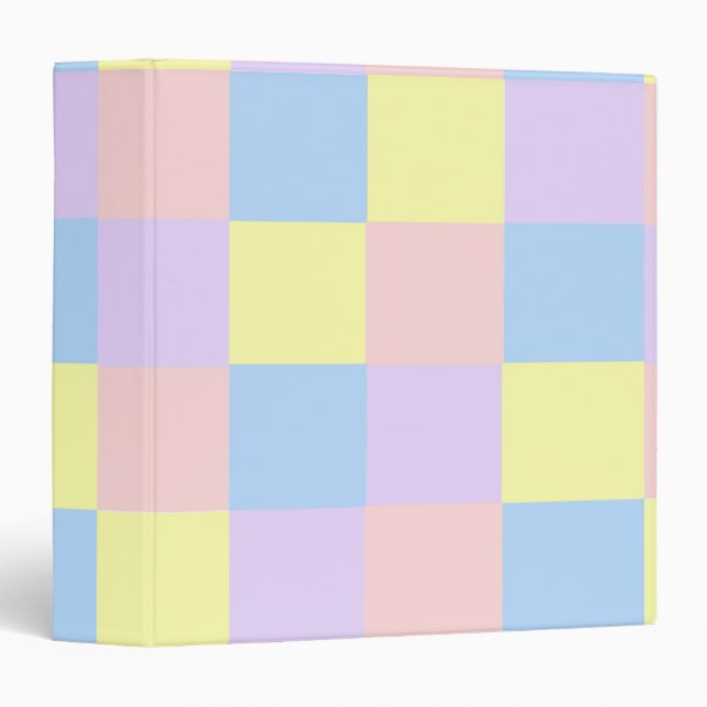 Classeur Checkers Pastel Spring (Devant/Côté)