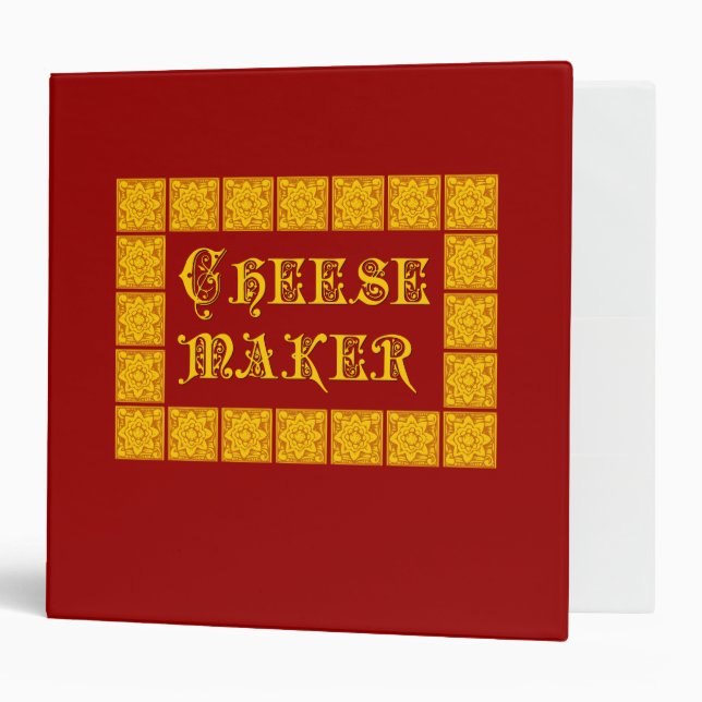 Classeur Cheese Maker Cuisine Vintage Art (Devant/intérieur)