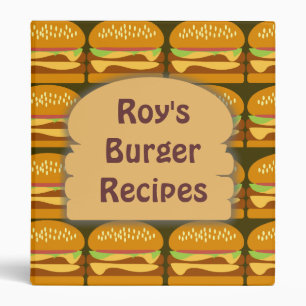 Classeur Cheeseburger personnalisé Cartoon Motif Art amusan