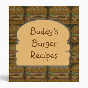 Classeur Cheeseburger personnalisé Fun Yummy Design
