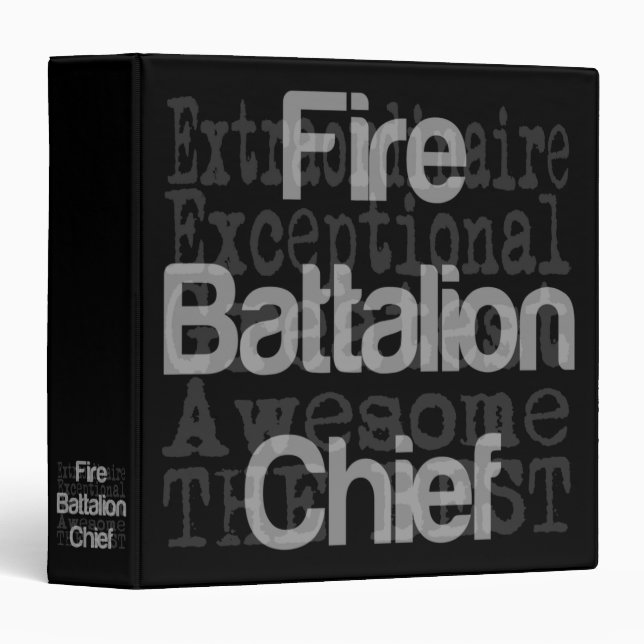 Classeur Chef du bataillon des pompiers Extraordinaire (Devant/Côté)