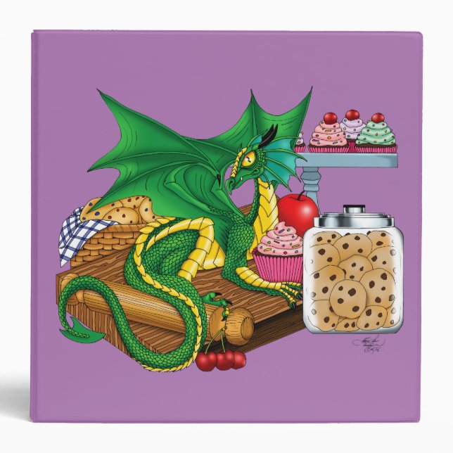 Classeur Chef pâtissier Dragon Vert (Devant)