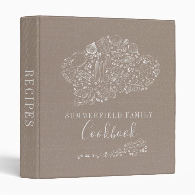 Classeur Chef rustique Casquette Monogram Family Cuisine Re (Devant/Côté)