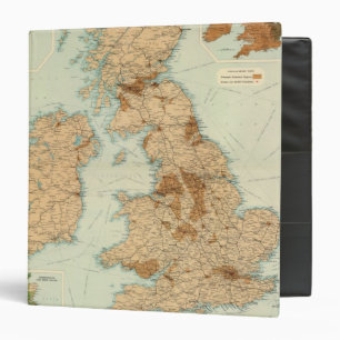 Classeur Chemin de fer des îles britanniques et carte indus