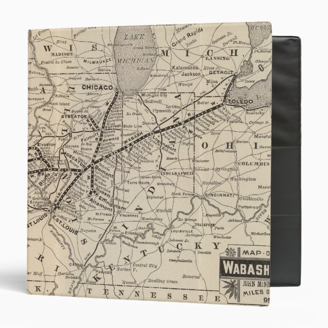 Classeur Chemin de fer Wabash (Devant/Intérieur)