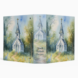 Classeur Chemin rustique d'église dans une prairie de fleur