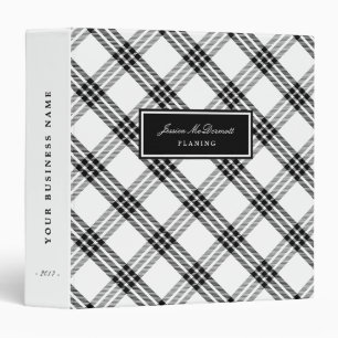 Classeur Chèque de buffle noir et blanc